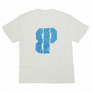 美品 ブルックリンプロジェクト BROOKLYN PROJECTS BPロゴ プリント Tシャツ カットソー トップス 半袖 クルーネック サイズL 白 ホワイト
