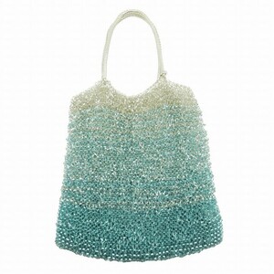  beautiful goods Anteprima ANTEPRIMA gradation wire handbag tote bag square knitting in stock handbag Logo rhinestone 
