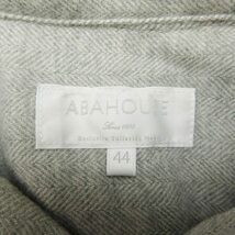 アバハウス ABAHOUSE ヘリンボーン シャツ 長袖 コットン 起毛 カッタウェイ ホリゾンタルカラー ドレスシャツ カットソー_画像6