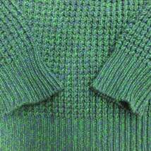 美品 ハレ HARE メランジ ニット セーター クルーネック オーバーサイズ S 緑 グリーン メンズ_画像3