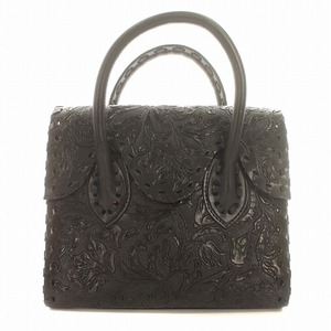 グレースコンチネンタル CARVING TRIBES ハンドバッグ Mini RS Handbag 2WAY ショルダー 牛革 レザー 黒