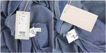 未使用品 カフネ cafune 23AW コットンロングシャツ デニム 長袖 前開き 38 ライトブルー /DO ■OS レディース_画像3