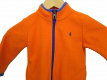 ポロ ラルフローレン POLO RALPH LAUREN フリース ジャケット オレンジ ■GY14 キッズ_画像4