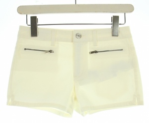  Gucci GUCCI short pants Zip fly metal parts Logo 10 XS white white /BB lady's 