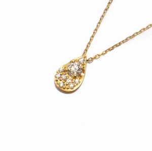 VENDOME AOYAMA ヴァンドーム青山 ダイヤモンド ガーランド ネックレス ペンダント K18YG 0.19ct イエローゴールド /KH レディース