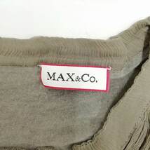 マックス&コー MAX&CO. カットソー セーター 長袖 ノーカラー 40 カーキ レディース_画像4