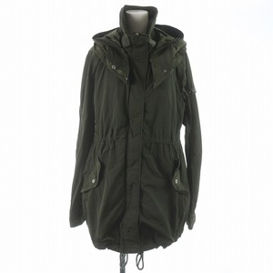 ta tiger sTATRASkla ude .aCLAUDIA Mod's Coat long Zip up hood inner down attaching 4 XL khaki LTA14S4386 /SI44