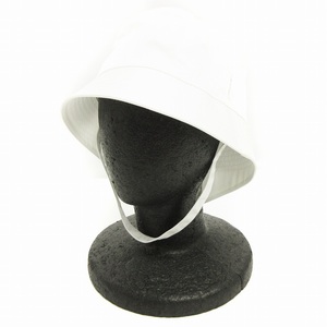 プラダ PRADA 22年製 Re-Nylon Bucket Hat バケットハット 三角プレート 2HC282 白 ホワイト L メンズ レディース