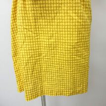 マリメッコ marimekko 美品 ワンピース ドレス 総柄 ベルト付き 半袖 黄 イエロー 34 約XSサイズ 0326 ■GY31 レディース_画像6