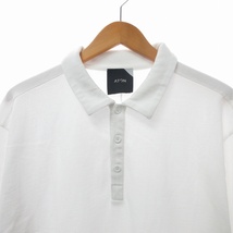エイトン ATON 近年モデル ポロシャツ カットソー 半袖 日本製 KK AG IM 5042 ホワイト 白 04 約Mサイズ 0329 メンズ_画像3