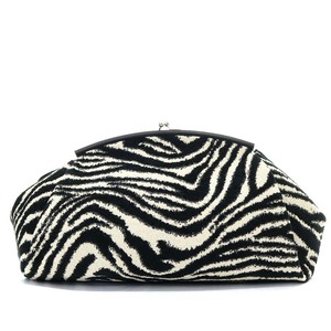 avake-shonA VACATION pillow geo BAG clutch bag Zebra bulrush . black black white white /YO20 lady's 