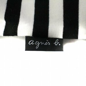 アニエスベーオム Agnes b. homme Tシャツ カットソー ボーダー 半袖 2 M 黒 ブラック 白 ホワイト 8807J008 /KW■GY30 メンズの画像6