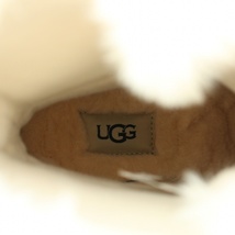 アグ オーストラリア UGG australia ヨセ フラッフ Yose Fluff ショートブーツ レザー レースアップ USA6 23.0cm 白 ベージュ レディース_画像4