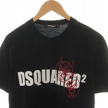 ディースクエアード DSQUARED2 Tシャツ カットソー 半袖 プリント コットン L 黒 ブラック S74GD0991 /AN30 メンズ_画像5