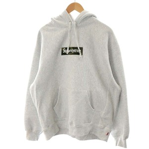 シュプリーム SUPREME 23AW Box Logo Hooded Sweatshirt パーカー プルオーバー コットン L グレー /AN32 メンズ