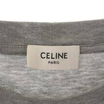 セリーヌ CELINE by Hedi Slimane ルーズフィット ロゴ プリント Tシャツ カットソー 半袖 S グレー /HS ■OS ■AD メンズ_画像3