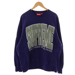 シュプリーム SUPREME 21FW Cities Arc Crewneck スウェット トレーナー 長袖 ロゴ XL 紫 パープル /AN20 メンズ