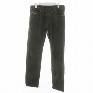 ディーゼル DIESEL BRADDOM テーパードパンツ コットンパンツ ボタンフライ ダメージ加工 ロゴ W28 グレー ■GY18 /MQ メンズ