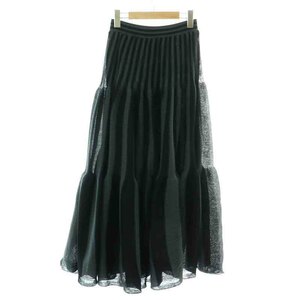 シーエフシーエル キャスケードティアードスカート CASCADES TIERED SKIRT フレア ロング マキシ ストライプ ニット 3 M 黒 グレー 紺