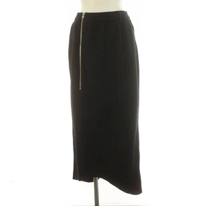  Zucca zucca narrow skirt tight long waist rubber asimeto Lee M black black /KQ lady's 