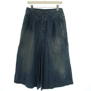 a-rubai four ti five a-rupi- M R by 45rpm wide pants Denim pants jeans button fly L indigo lady's 