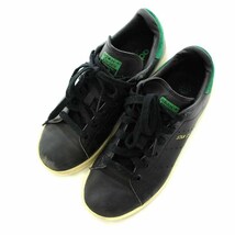 アディダスオリジナルス STAN SMITH CORE BLACK/GREEN/OFF WHITE スタンスミス コアブラック グリーン オフホワイト US5 23cm_画像2