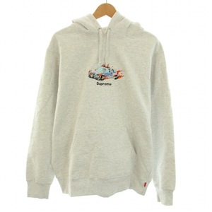 シュプリーム SUPREME 葵産業 19FW Cop Car Hooded Sweatshirt パーカー プルオーバー 長袖 裏起毛 車刺繍 L ライトグレー メンズ