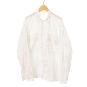 コモリ COMOLI 22SS 空紡オックス C.P.Oシャツ 長袖 2 白 ホワイト V01-02016 メンズ