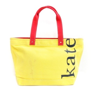 ケイトスペード KATE SPADE ロゴ キャンバス トートバッグ イエロー 鞄 ■016 レディース