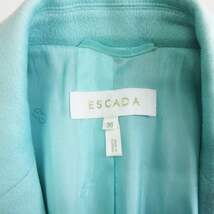 エスカーダ ESCADA テーラードジャケット シングル 3B カシミヤ 100％ エメラルドグリーン 緑 36 XS位 レディース_画像5