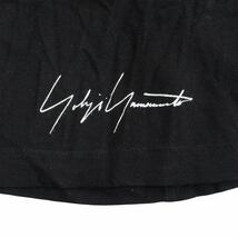 22ss ヨウジヤマモト YOHJI YAMAMOTO 袖ロゴ プリント オーバーサイズ Tシャツ カットソー 半袖 4 黒 ブラック_画像4