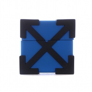 未使用品 オフホワイト OFF WHITE ARROW AIRPODS CASE BLUE BLACK エアーポッズ ケース ロゴ シリコン 青 ブルー 黒