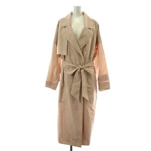 mame black go chi20SS oversize trench coat spring coat double ribbon belt long 1 S pink MM20PS-CO713