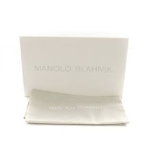 マノロブラニク MANOLO BLAHNIK ELAPHIRIA フラットシューズ パンプス バイカラー カットデザイン ポインテッドトゥ 35 22.0cm 黒 白_画像8