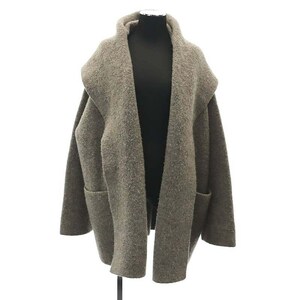 ローレンマヌージアン LAUREN MANOOGIAN 23AW DOUBLE FACE COAT コート ニットコート アルパカ混 アウター ミドル丈 1 グレージュ /HS ■OS