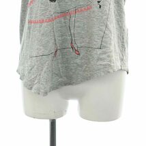 アメリカーナ AMERICANA プリント 半袖 Tシャツ カットソー グレー /DF ■OS レディース_画像6