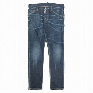 美品 24SS ディースクエアード DSQUARED2 DARK CLEAN WASH SKATER JEANS ダーク クリーン ウォッシュ スケーター デニム パンツ ジーンズ