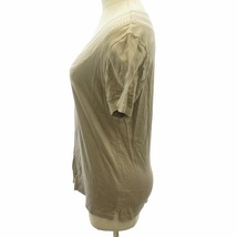 イッセイミヤケ ISSEY MIYAKE Tシャツ カットソー レース 半袖 IM44JK511 ベージュ 3 約L 0330 レディース_画像4