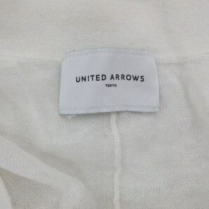 ユナイテッドアローズ UNITED ARROWS 近年モデル カーディガン ジャケット リネン混 シースルー 白 ホワイト 約L-XLサイズ 0327 ■GY31の画像3