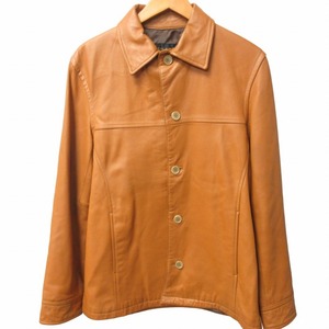 ラッドメス メンズビギ RADMESS MEN'S BIGI レザージャケット ブルゾン ライダース 茶 ブラウン Lサイズ ■GY31 0326 メンズ