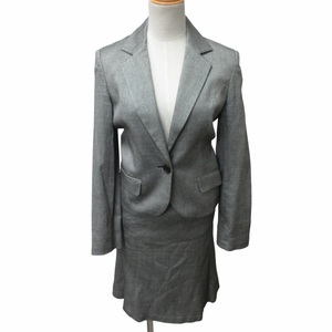  Michel Klein MICHEL KLEIN setup skirt suit business silk . stretch have gray 40 L size 0325 #GY31 lady's 