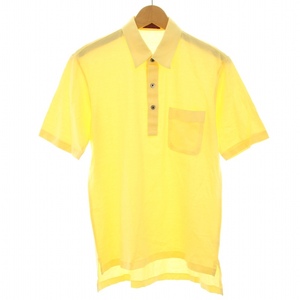  Munsingwear wear MUNSINGWEAR Grand Slam Golf wear polo-shirt short sleeves stretch Logo embroidery M yellow color yellow /BB men's 