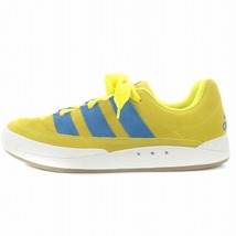 adidas アディマティック ブライト イエロー ADIMATIC BRIGHT YELLOW スニーカー 3本ライン スエード US13 31cm 黄色 青 GY2090 /SI18_画像1