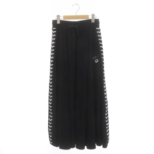  Agnes B agnes b. pie ru skirt long height mi leak height Logo cotton L black black white white /YQ #OS #SH