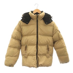 Moncler Moncler Tea Tag Bazille Bazille Down Jacket с внешним капюшоном Nylon Zip -Up 00 бежевые мужчины