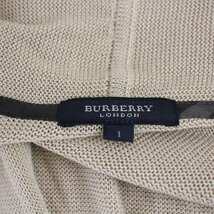 バーバリー ロンドン BURBERRY LONDON ニット カーディガン 長袖 ロゴ シルク 1 S ベージュ B1N11-527-40 /BM レディース_画像4