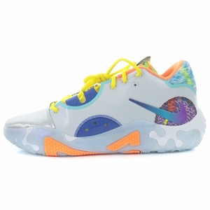 未使用品 ナイキ NIKE PG 6 ワット ザ What the スニーカー シューズ 総柄 ラバー US13 31cm グレー マルチカラー DR8959-700 /SI17