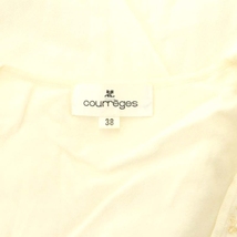 クレージュ courreges カーディガン ニット 長袖 ビジュー 装飾 38 白 ベージュ ホワイト /NR ■OS レディース_画像3