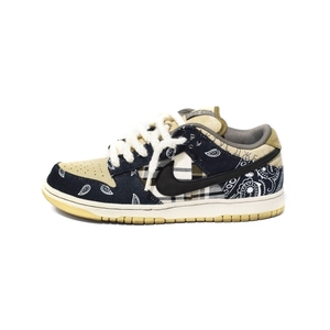 ナイキ エスビー NIKE SB × Travis Scott DUNK LOW PRM QS BLACK/BLACK-PARACHUTE DEIGE ダンク ロー スニーカー US8.5 CT5053-001