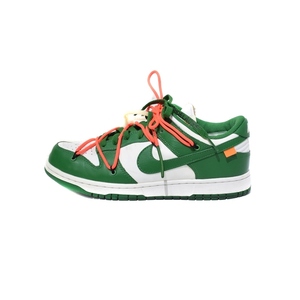 ナイキ NIKE × OFF-WHITE Dunk Low White Pine-Green ダンク ロー ホワイト パイン グリーン スニーカー US8 CT0856-100 メンズ